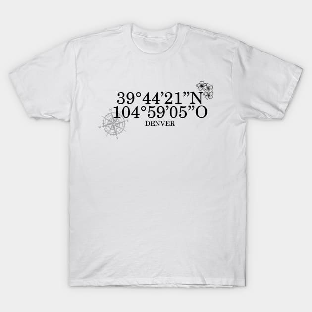 Denver Contact info T-Shirt by LaPetiteBelette